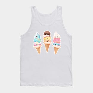 Cute kids design; ice cream; pretty; summer; cool; ice cream cones; cutesie; child; girl; sweet; dessert; Tank Top